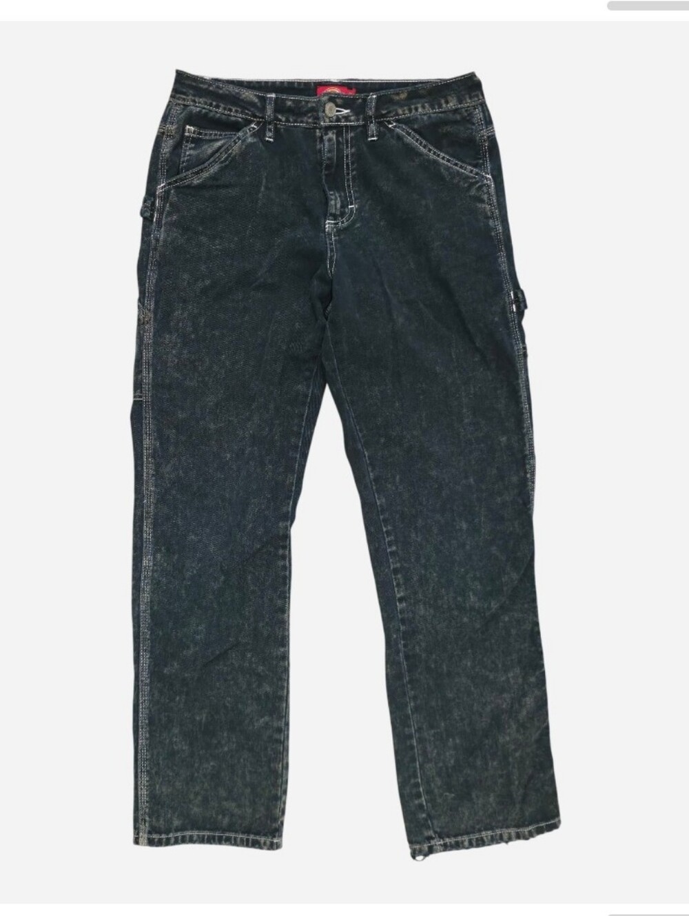 Dickies Black Mineral-Wash Relaxed Carpenter Jeans